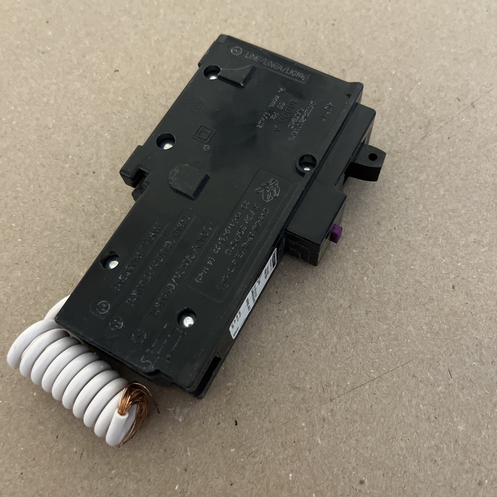 Homeline HOM115DF 15 Amp 1 Pole 120V AC Plug In Dual Function AFCI GFCI Breaker
