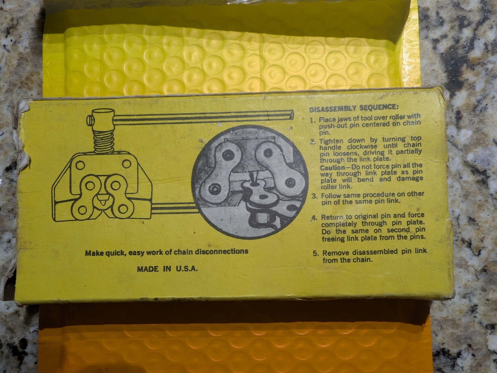 HKK CB 01 ANSI #25-#60 Roller #1 Chain Link Breaker CB01 CB-01 w/2 New Tips USA