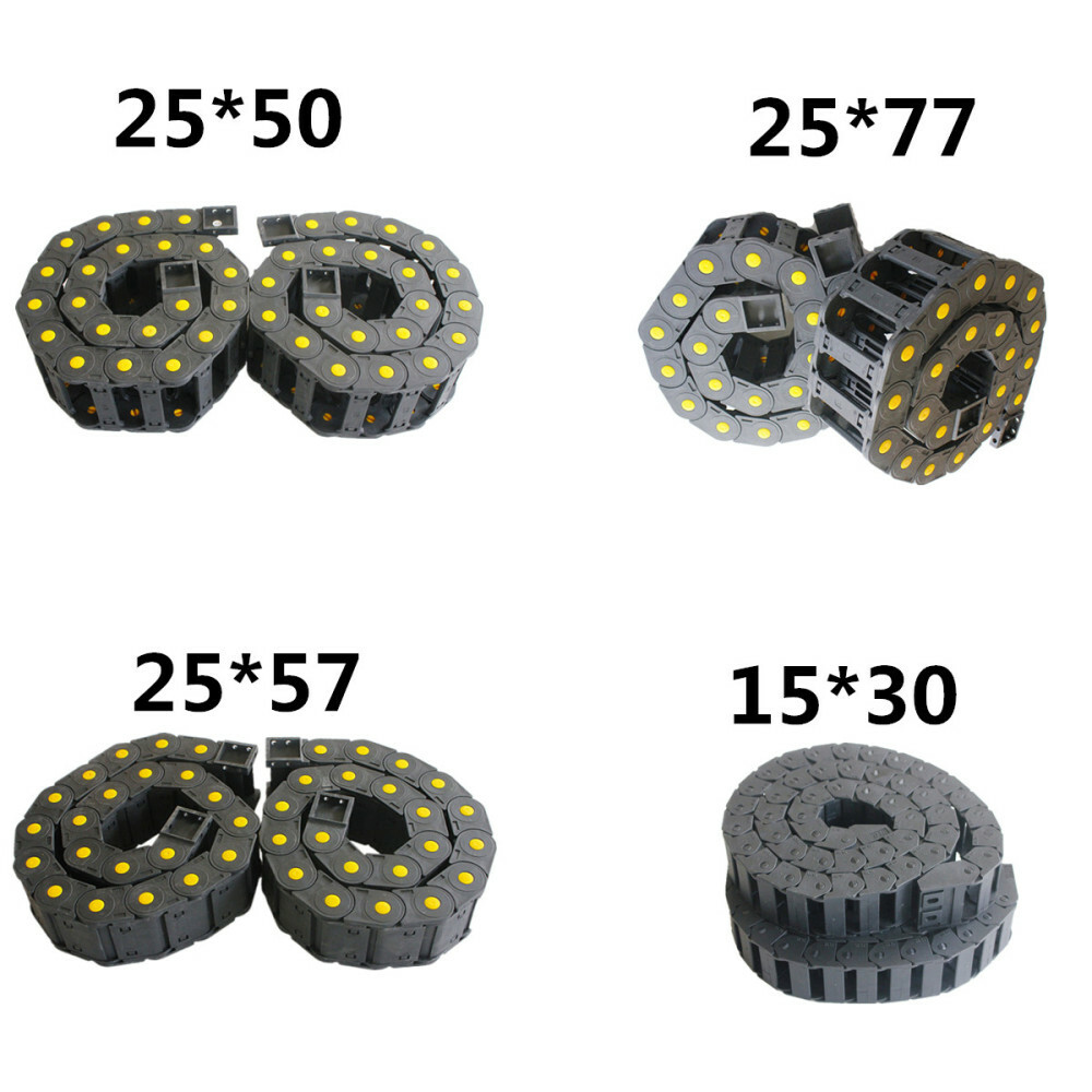 2PCS R28/R38/R55 Drag Chain Wire Carrier Plastic Semi Close/Open Type Cable 1M
