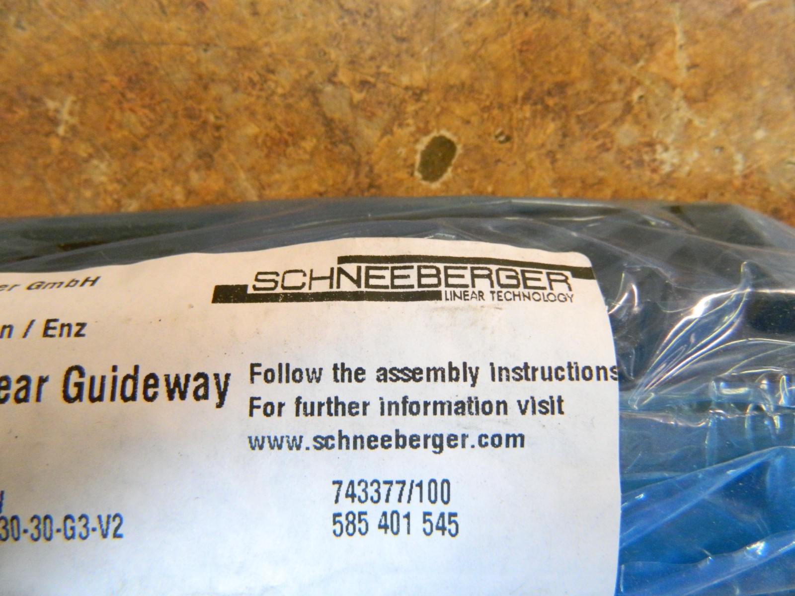SCHNEEBERGERF BMS25-N-G3-KC-R1-1200-30-30-CN 2 Bearing Blocks 1 Rails 1200 MM