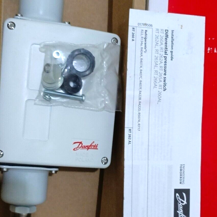1PC-Danfoss 017D002566 Differential pressure switch, RT262A- Brand New
