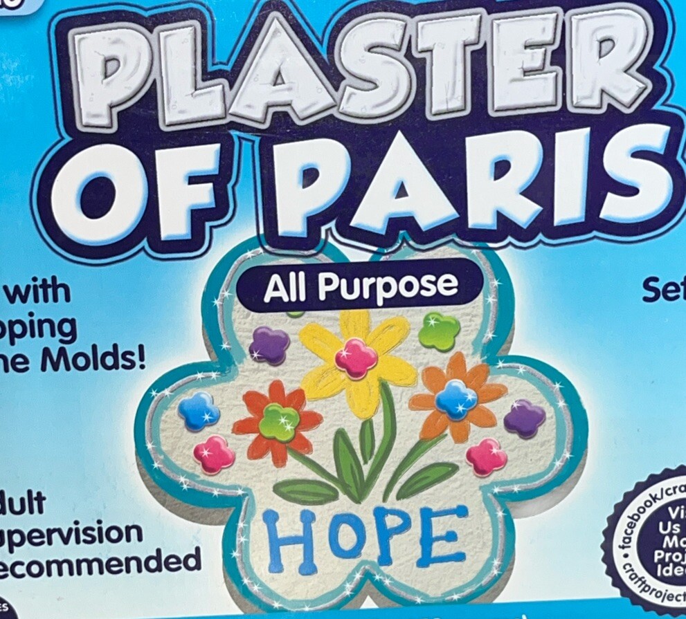 Plaster of Paris, ALL PURPOSE Sets In 20 To 30 Minutes – 4 Lbs Paint & Color