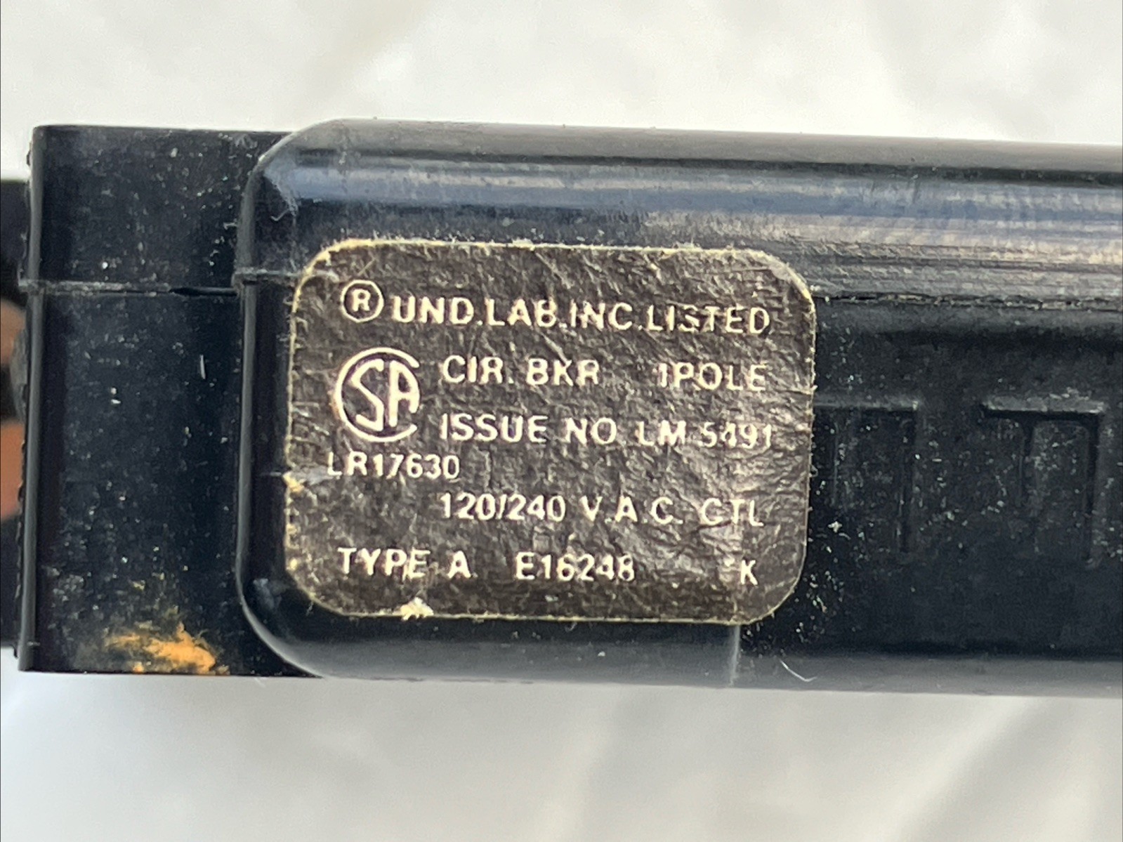 A120L Challenger Crouse-Hinds 1 Pole 20A «Cheater» Circuit Breaker A120 Non-CTL
