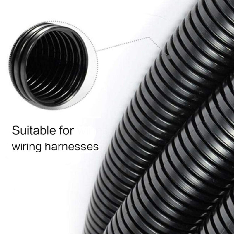 7/10/13/15/18/21/25/28mm Split Wire Loom Conduit Polyethylene Black Sleeve Tube