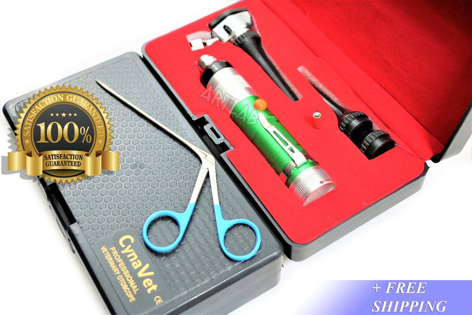 PROFESSIONAL VETERINARY OTOSCOPE SET + ALLIGATO FORCEPS- ANIMAL DIAGNOSTIC TOOLS
