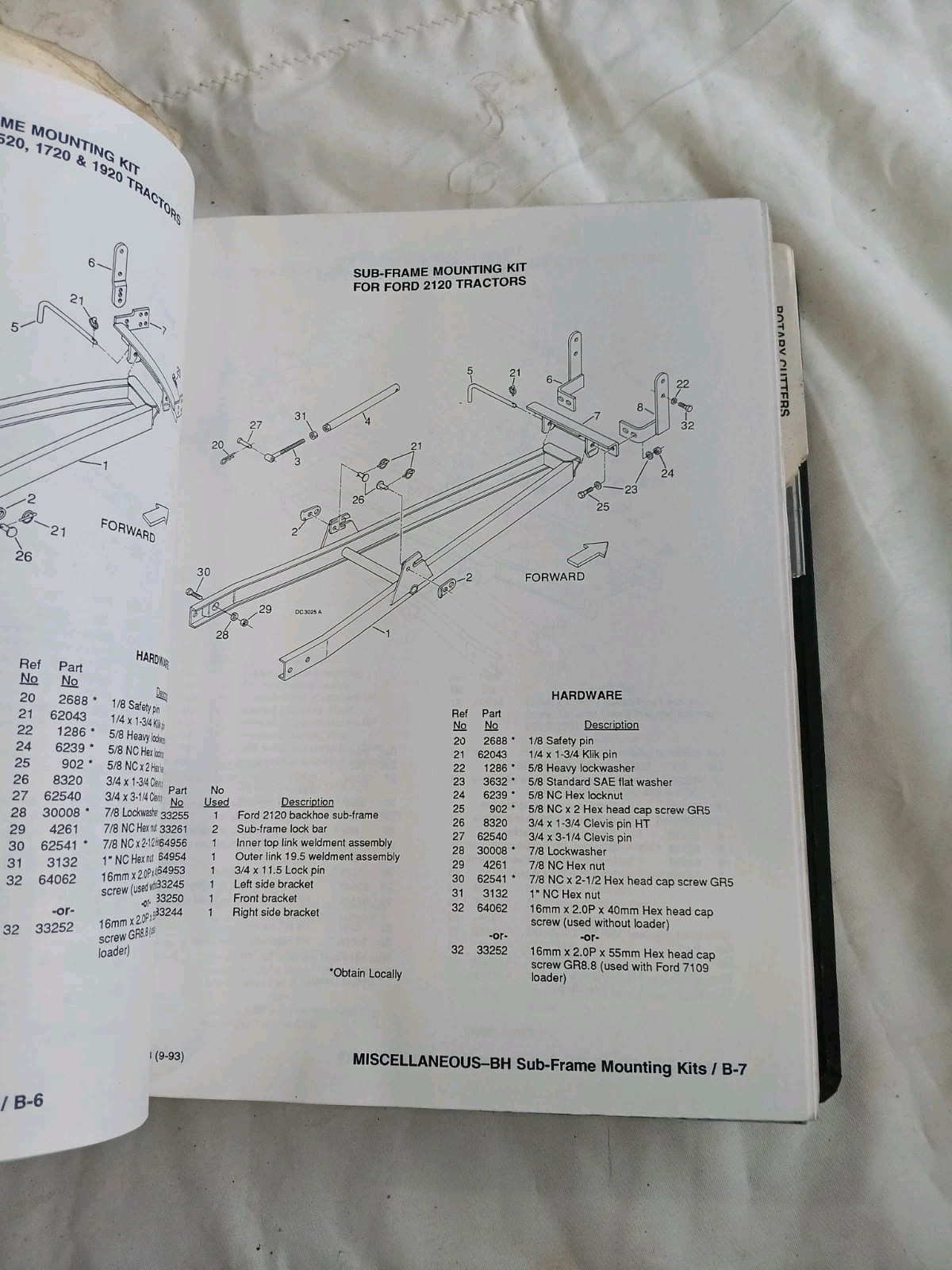 Woods Parts Manual Binder Rotary Cutters Mowers Misc. Equipment