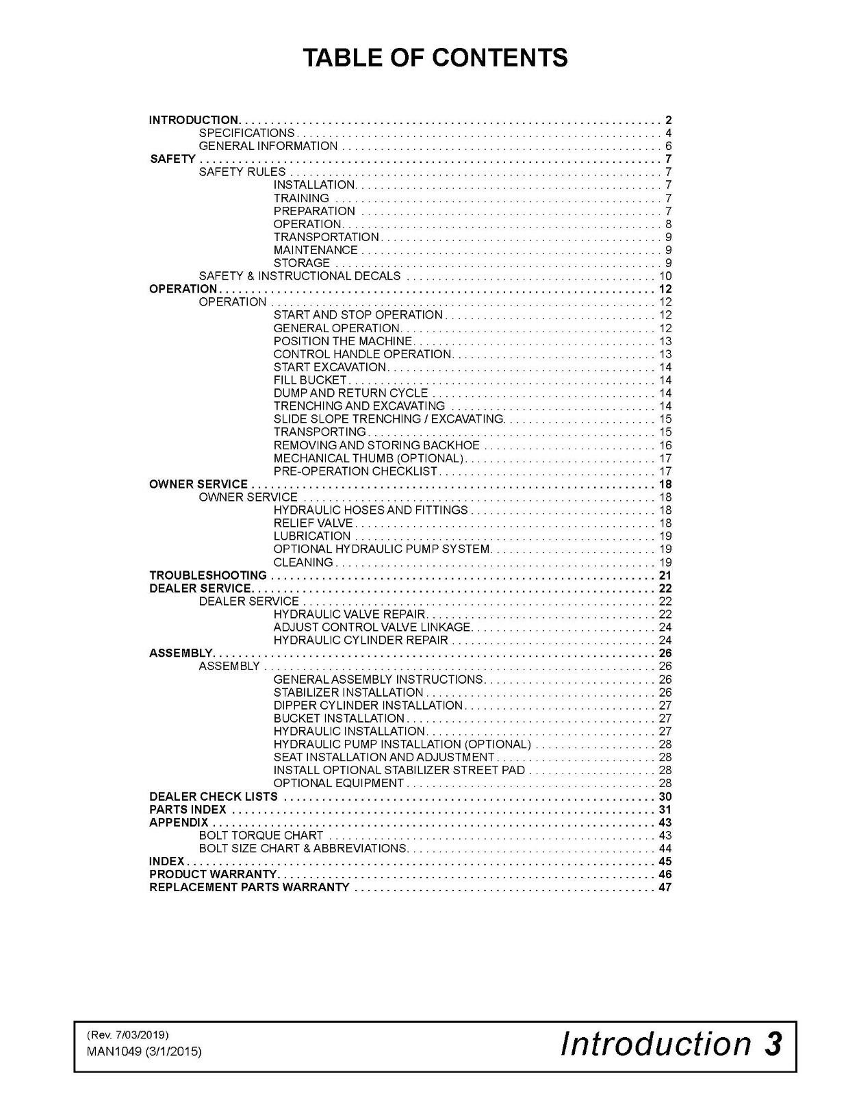 Backhoe Loader Operator Manual Fits Woods BH65 BH75 – Printed Manual