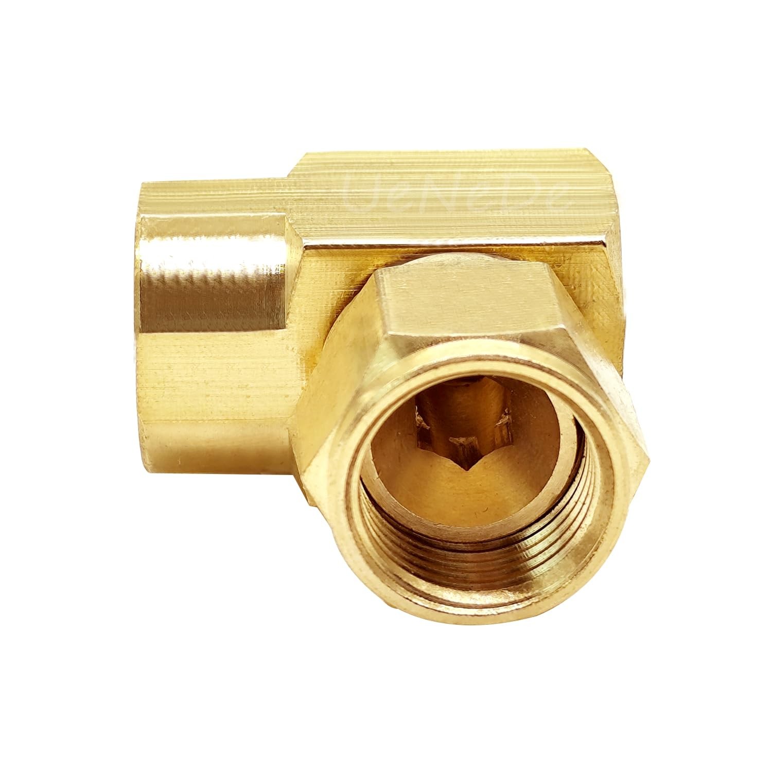 Uenede Brass 3/8 Flare Female 90 Degrees Swivel Elbow Inch,