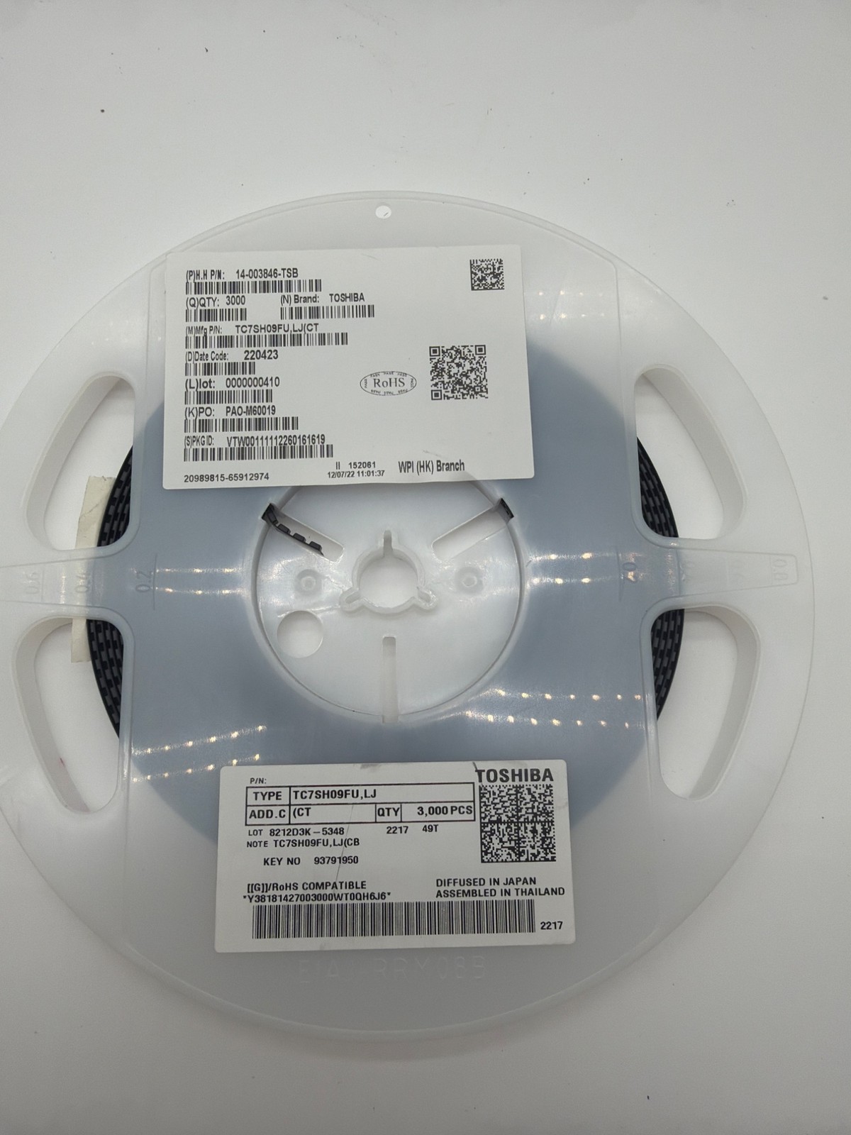 Toshiba TC7SH09FU Logic IC Partial Reel ~1000pcs SMD Open Box RoHS 2022