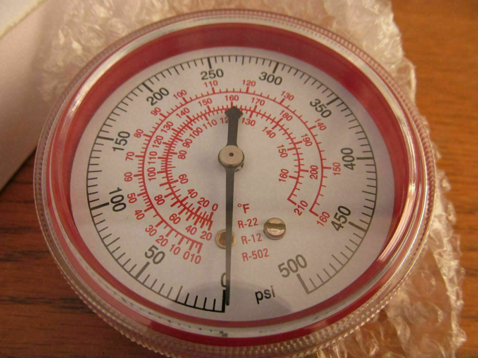 2-1/2″ Refrigeration AC Manifold Pressure GAUGE 1/8″npt 0-500psi #4CFD2 (E-48)