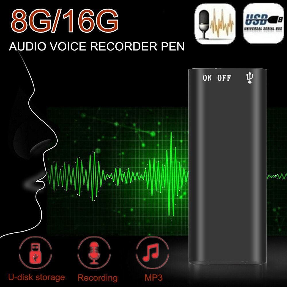 2X Mini Spy Audio Recorder Voice Listening Device 96 Hours 8/16GB Bug Recording