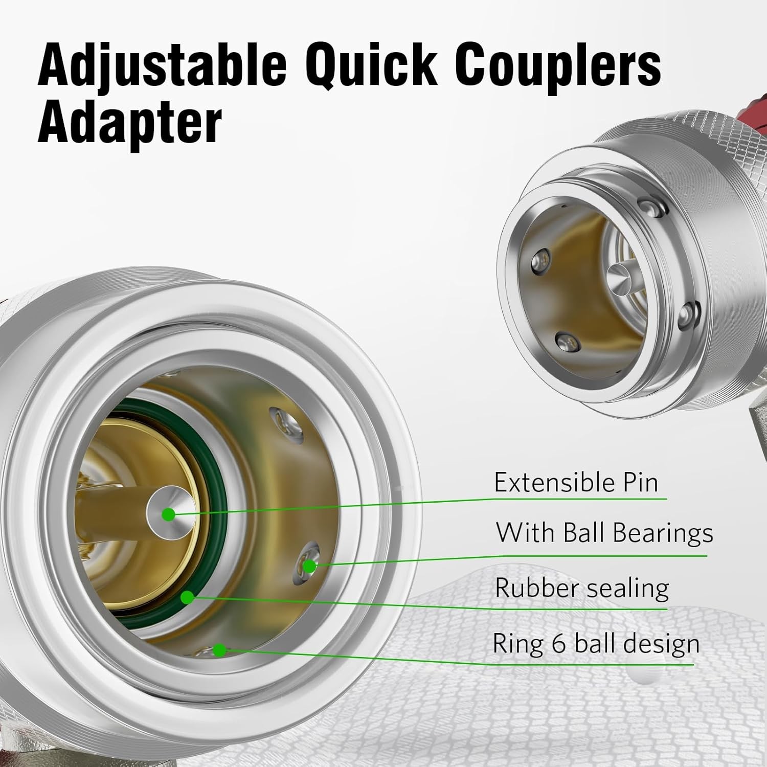 2Pack R134A Quick Connector Adapter Coupler Auto AC Manifold Gauge Low/High HVAC