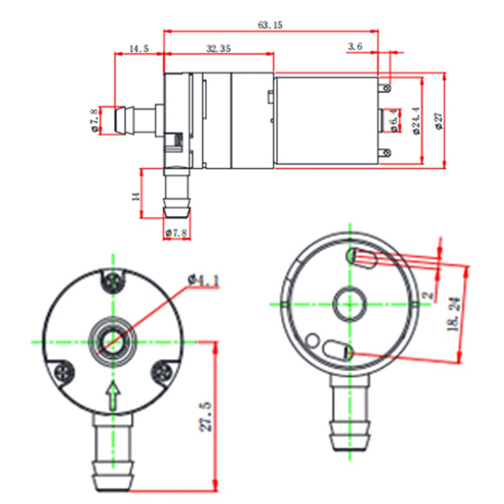 DC12V-24V Micro 370 Diaphragm Self Priming Pump Water Suction Pressure Pump