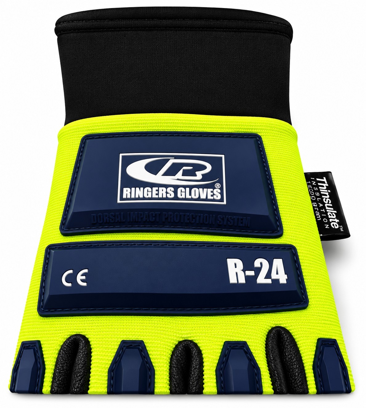 Ringers Gloves R-24 Hi-Vis Impact Protection Thinsulate Work Gloves Size L OR XL