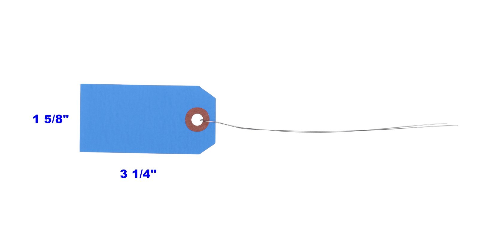 100 Dark Blue Tags with Wire 3 1/4″ x 1 5/8″ Size 2 Inventory Shipping Hang Tag