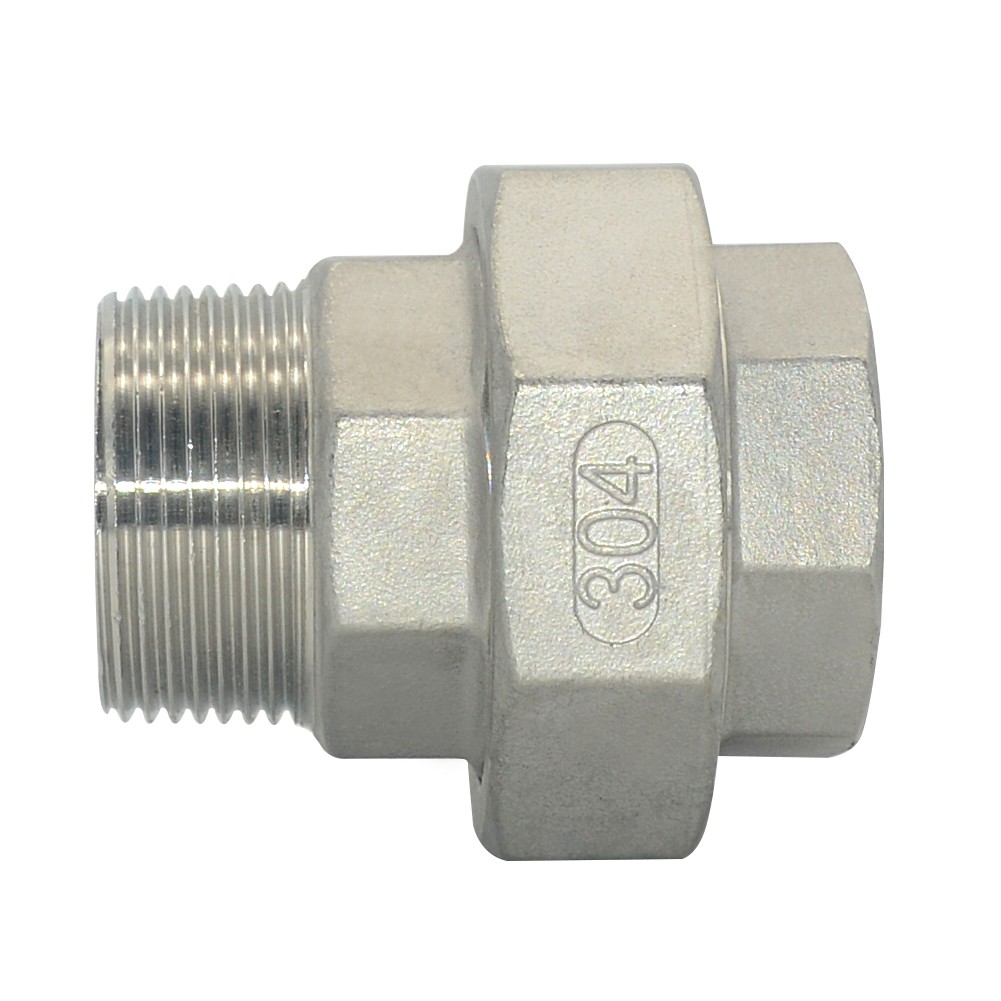 Stainless Steel Union 1-1/4 » in inch NPT Pipe Split Coupling Male to Female MF