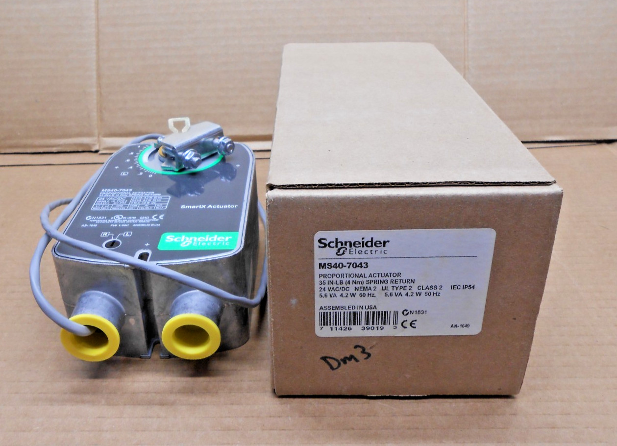 NEW SCHNEIDER MS40-7043 PROPORTIONAL ACTUATOR 4NM 35 IN-LB SPRING RETURN NEMA 2