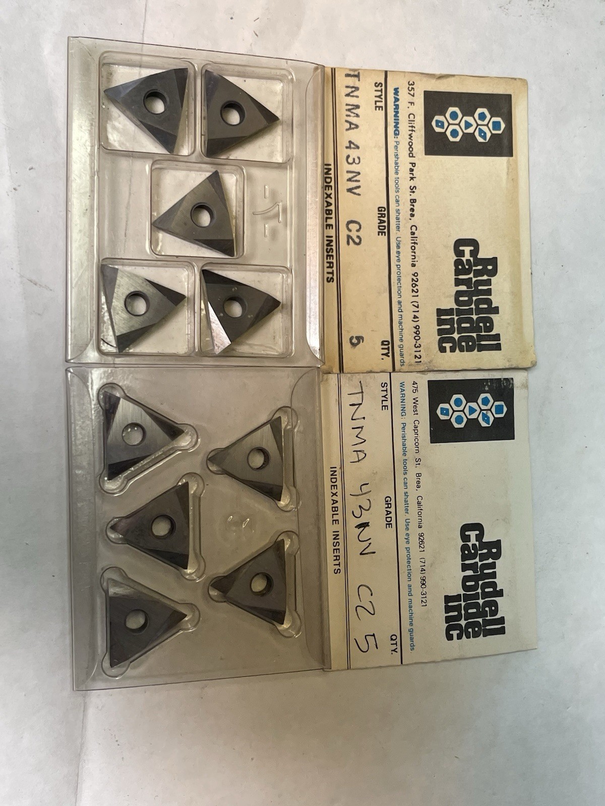 Rudell TNMA-43 NV C-2 Carbide On-Edge Threading Inserts Qty.10 (26MY197)