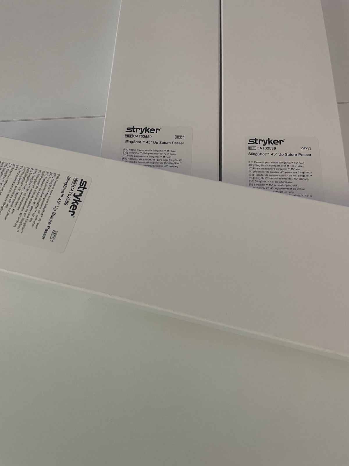 Stryker CAT02589 Sling Shot 45 Degrees Suture Passer, Exp 2026/03, Lot Of 3