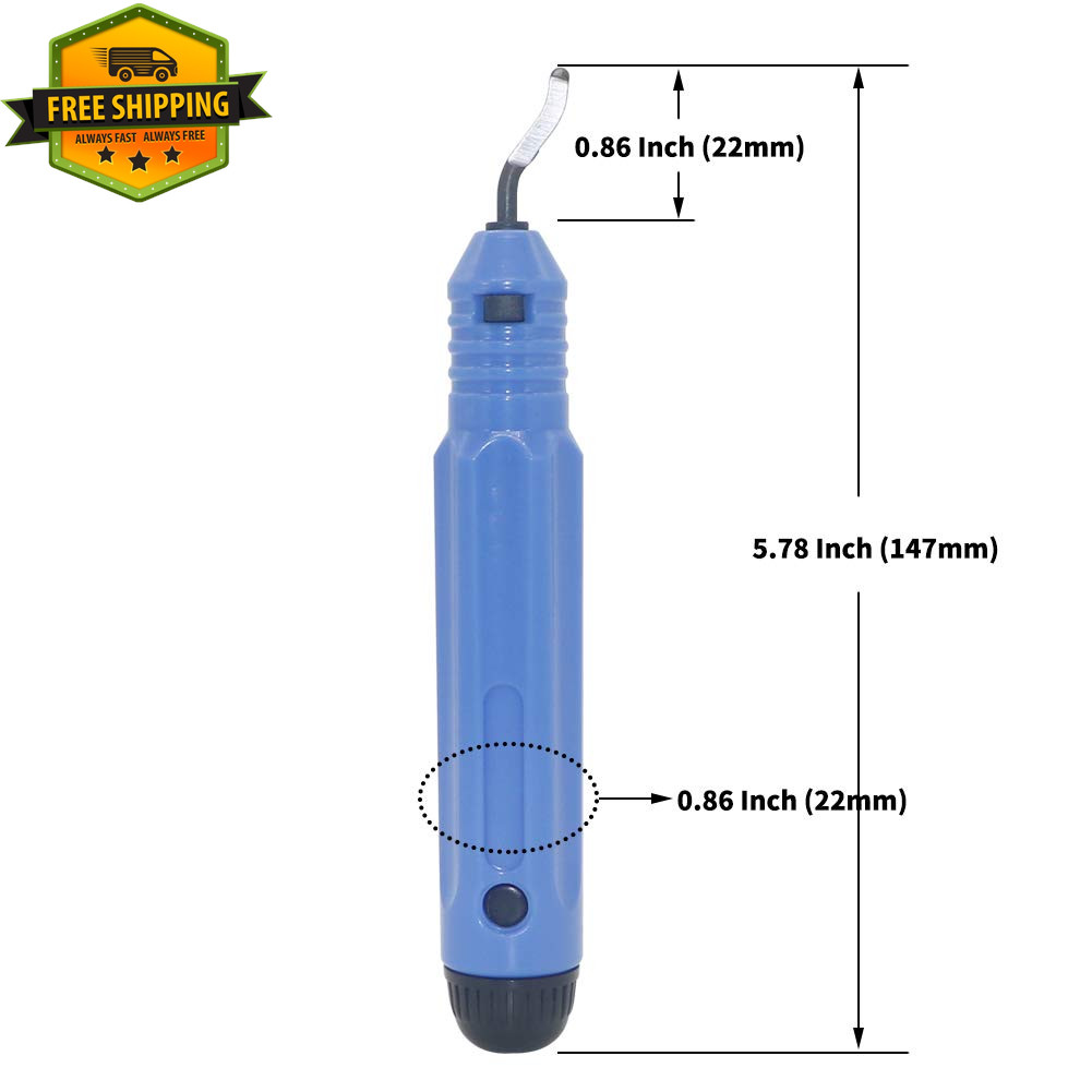 Hand Metal Deburring Tool NB1100 Handle + 10 Pcs BS1010 Rotary Deburr Blades, Bu