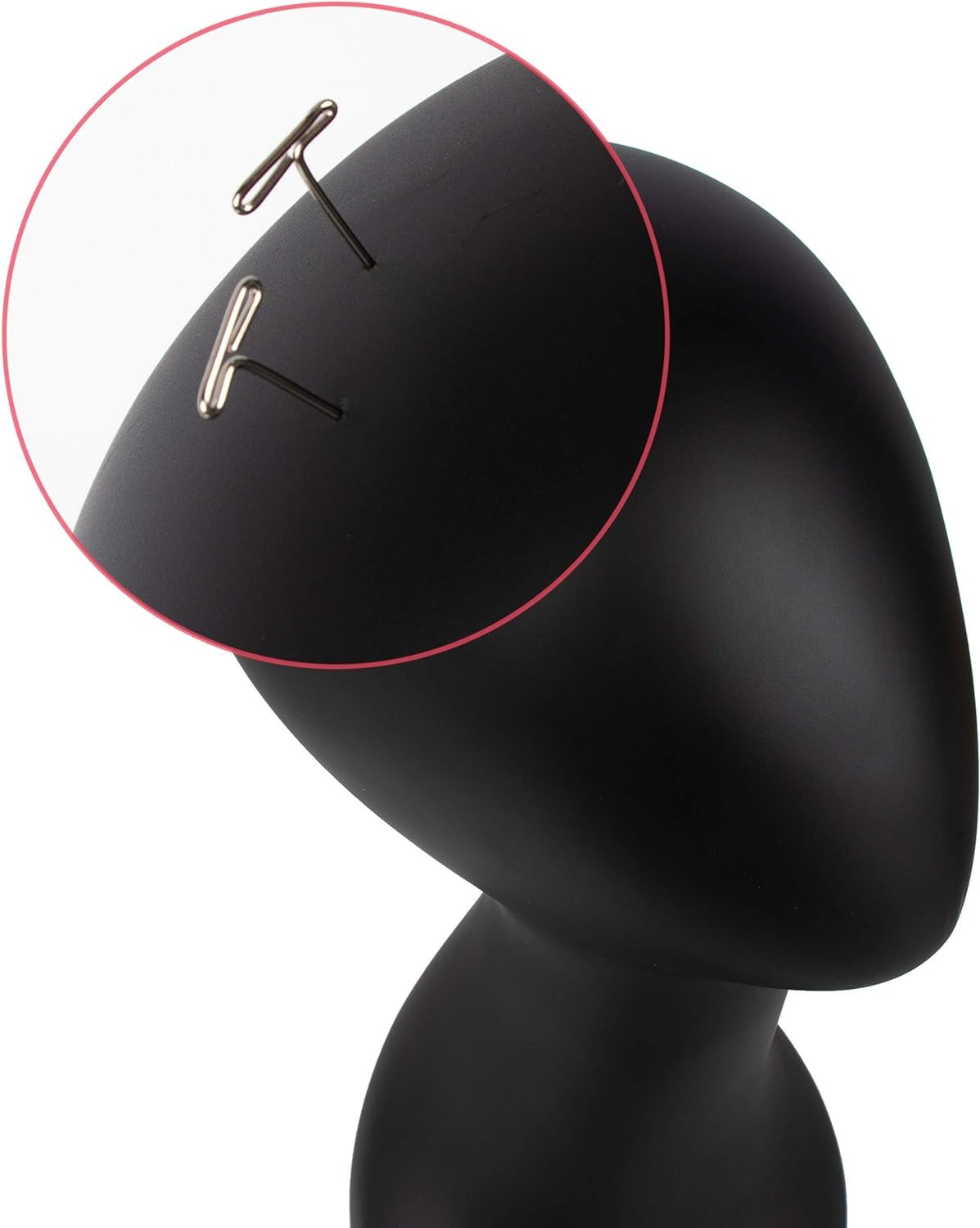 18″ Black Abstract minimalist Mannequin Head shoulder Wig Display Bust Stand