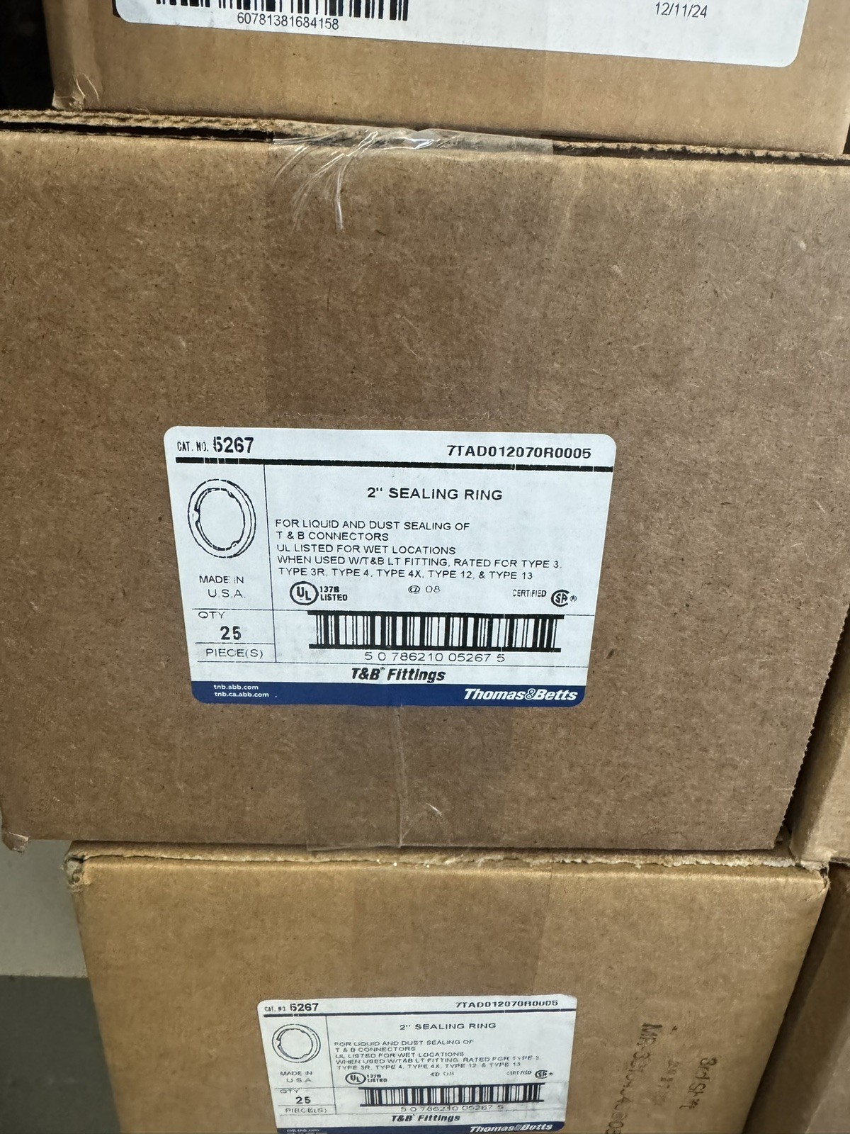 Qty (25) Thomas & Betts 2″ Sealing Ring for Liquid & Dust Sealing 5267