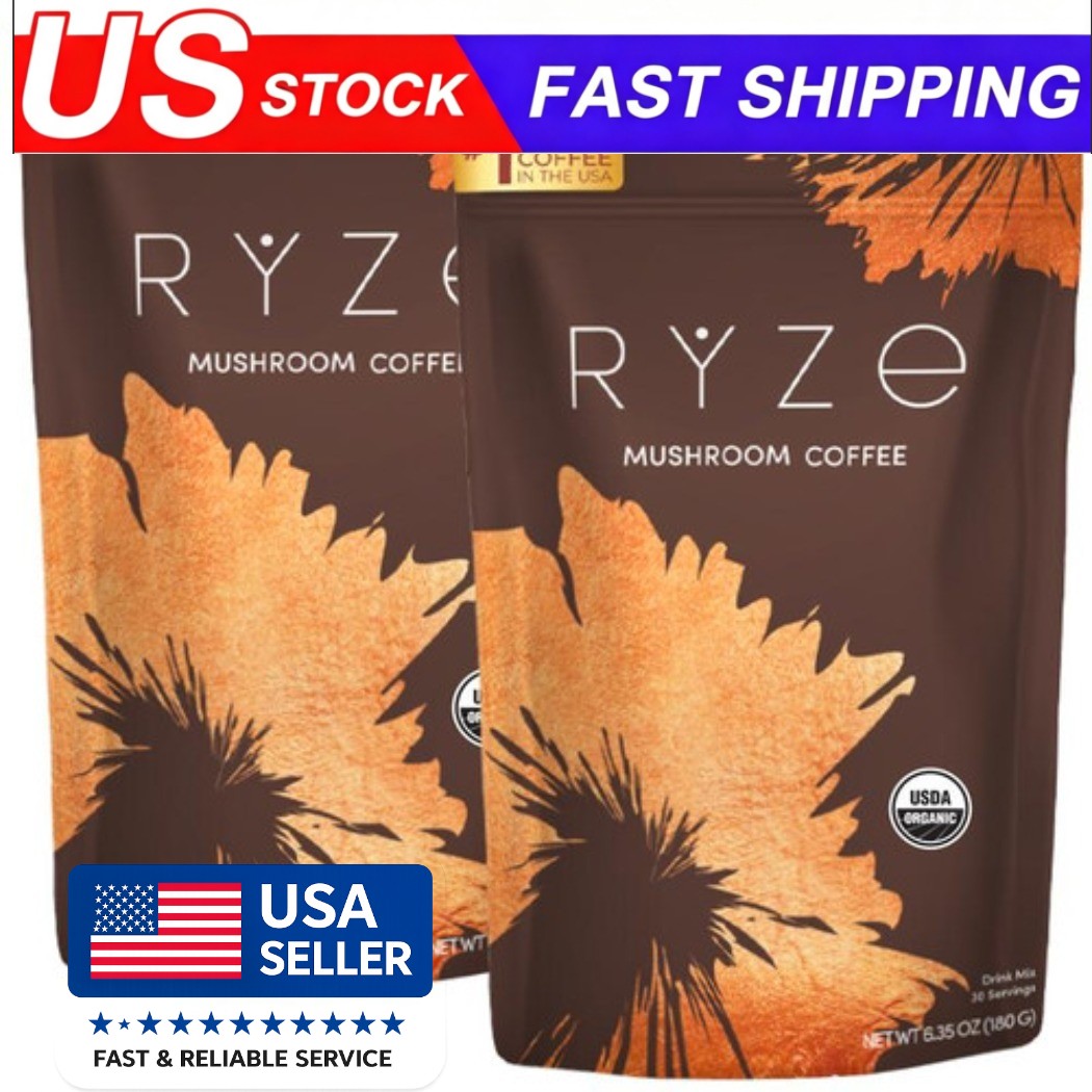 (Pack of 2) Organic NEW Mushroom Coffee 30 Servings Instant Coffee Mix