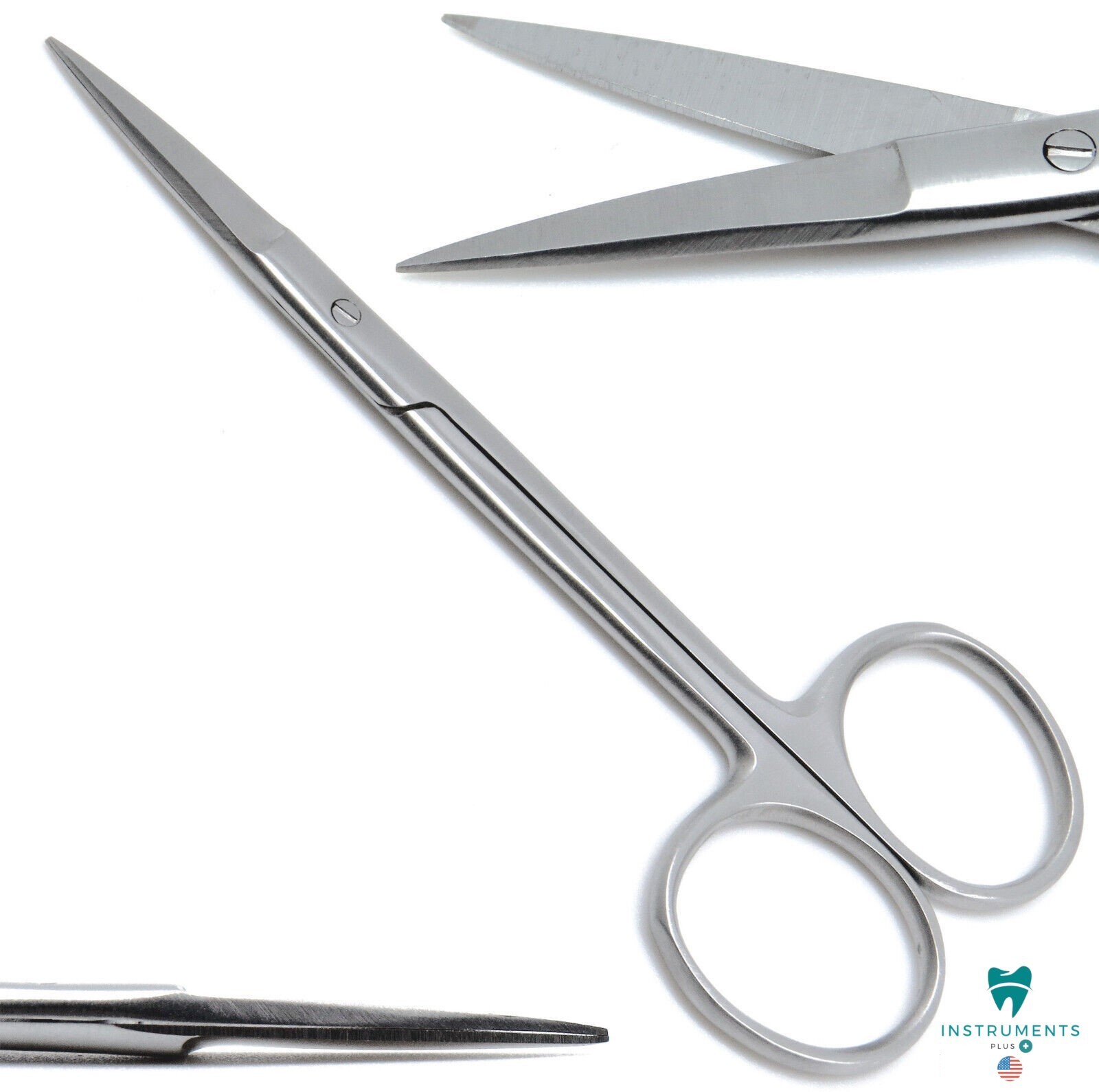 2 pcs Iris Scissor 4.5″ Curved and Straight O.R. Grade Surgical Instrument