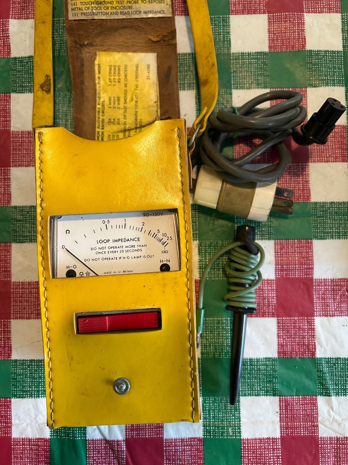 Daniel Woodhead GLIT Ground Loop Impedance Tester with case, power cord and lead