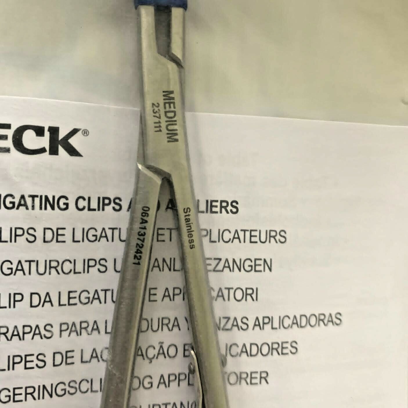Teleflex Weck Horizion Manual-Load Ligating Clip Applier curved Jaw 06A1372421