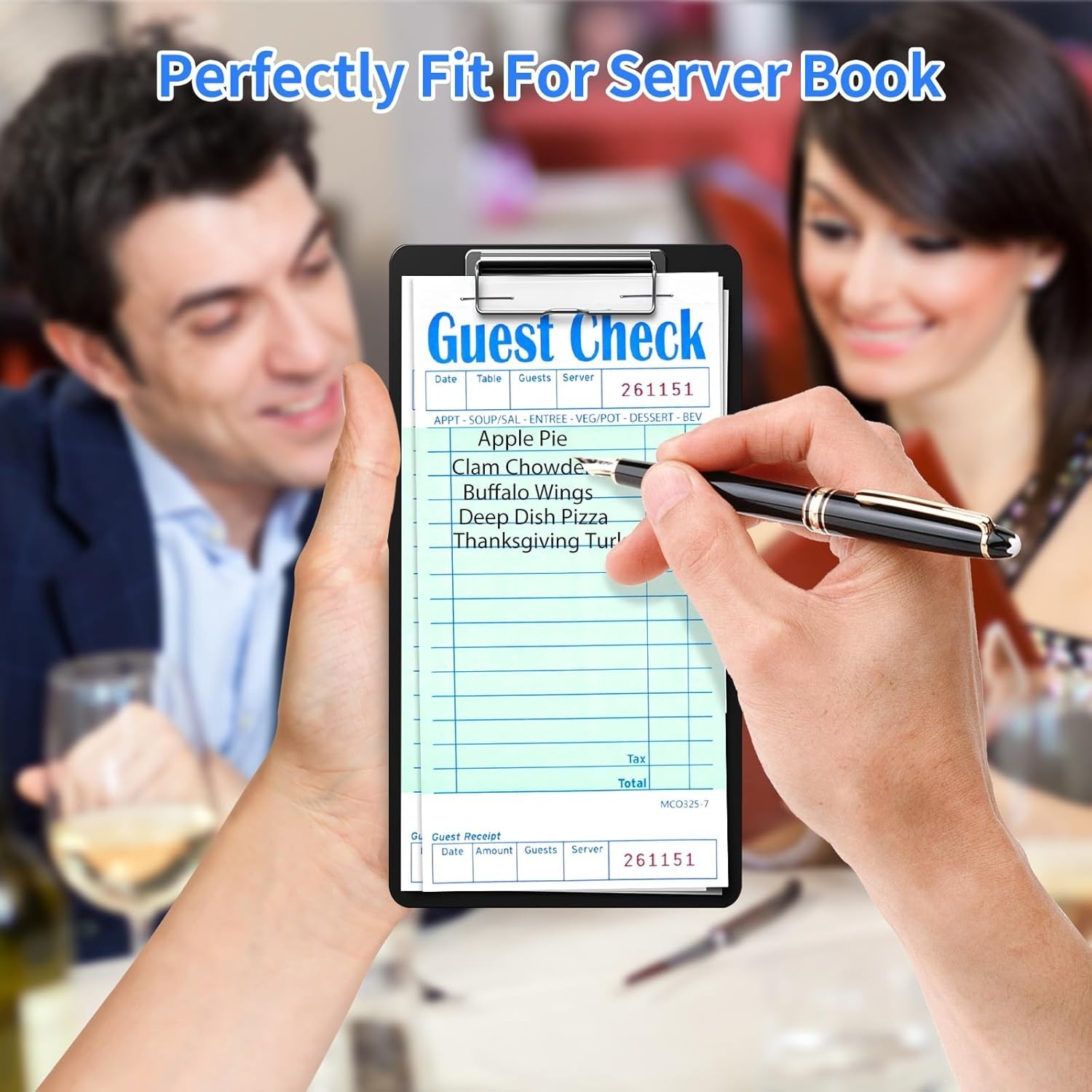 5 Pack Guest Check Books, Server Note Pads for Restaurant, Green Waiter Check…