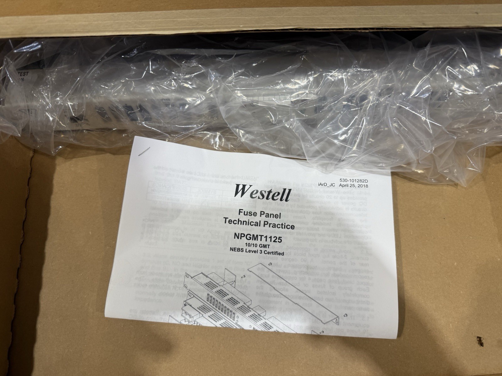 Westell NPGMT1125 Dual Feed GMT Fuse Panel White. New In Box
