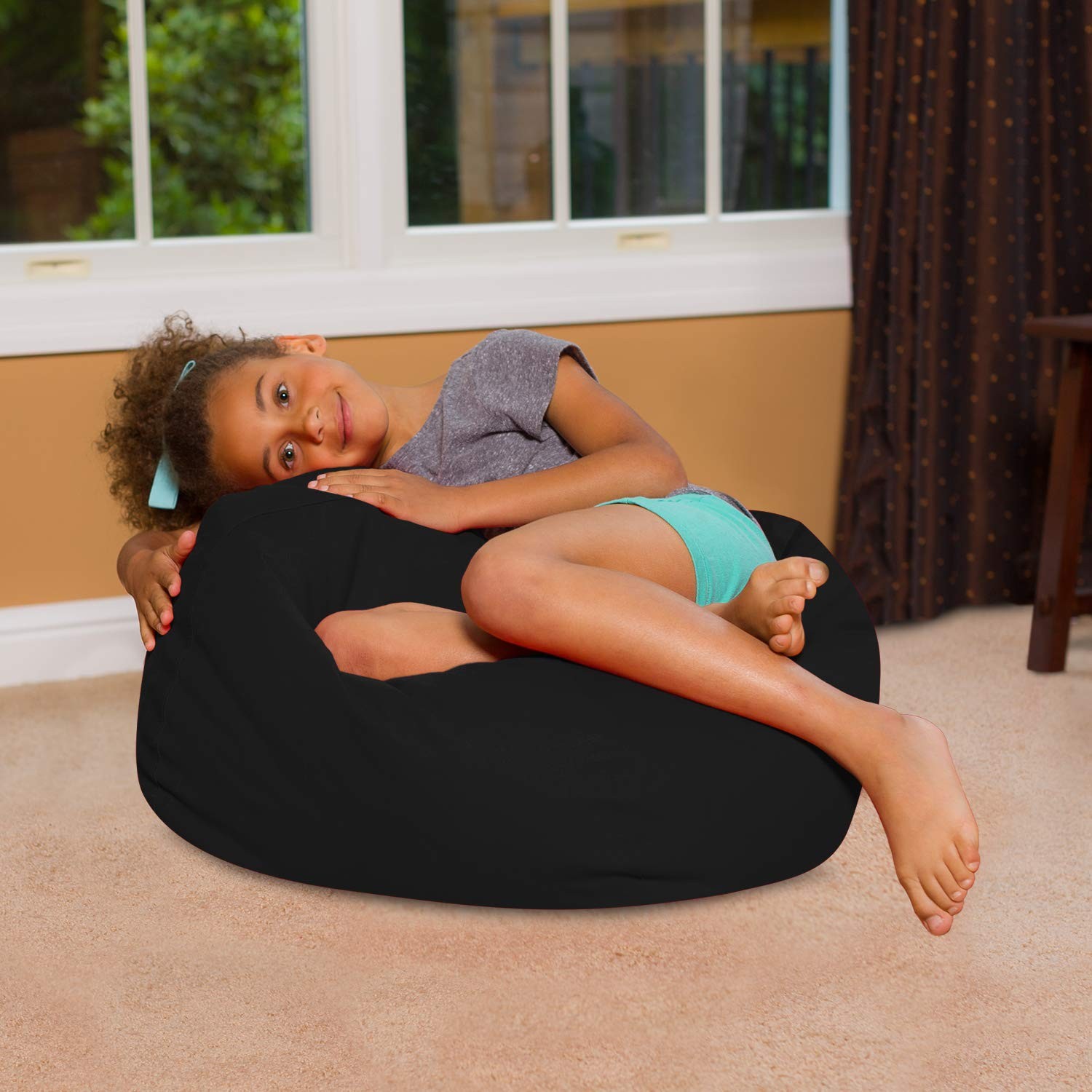 Posh Creations Bean Bag Chair For Kids Teens And Adults Includes Removable And