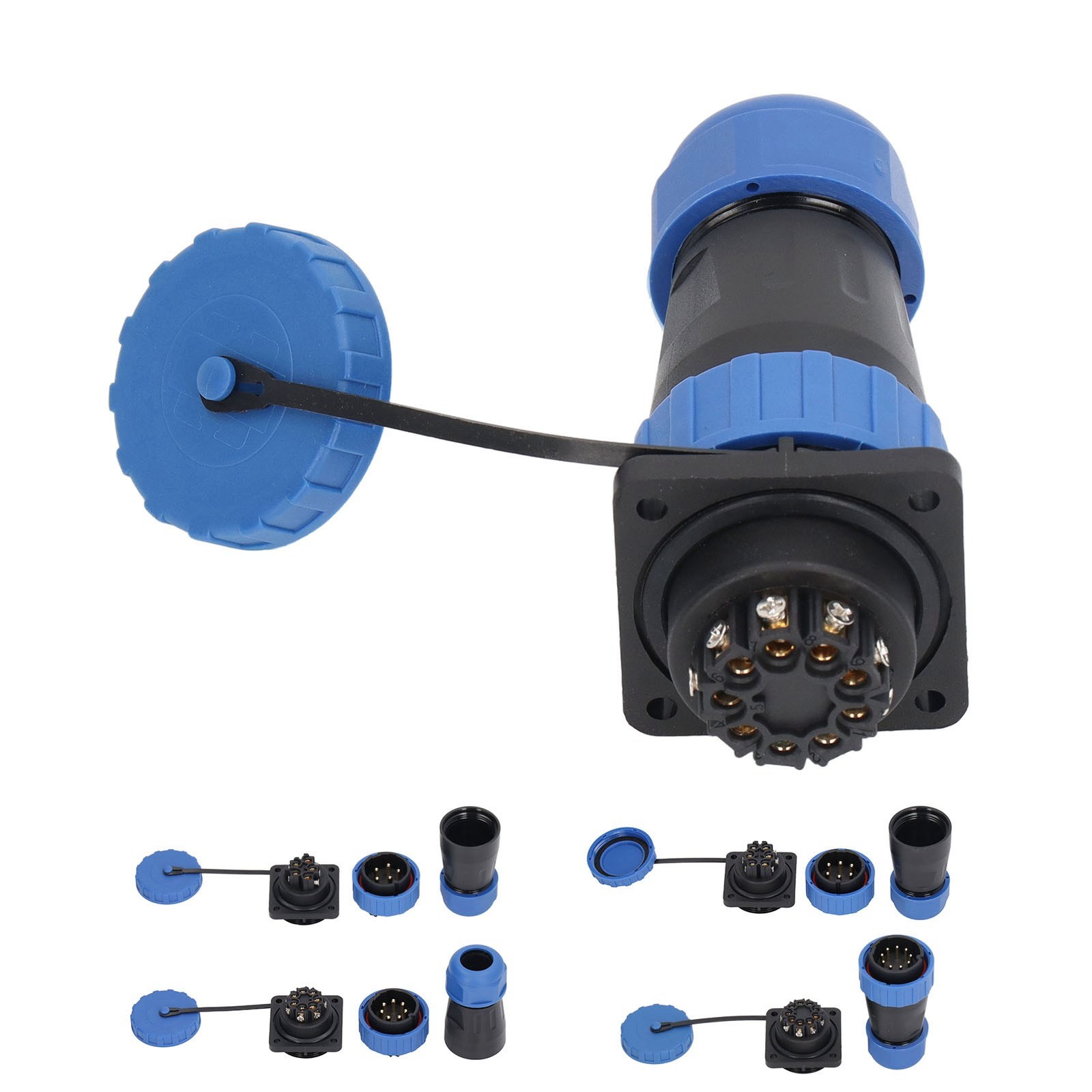 Waterproof Plug Socket Connector 380V 45A IP68 Waterproof Weld Free Aviation
