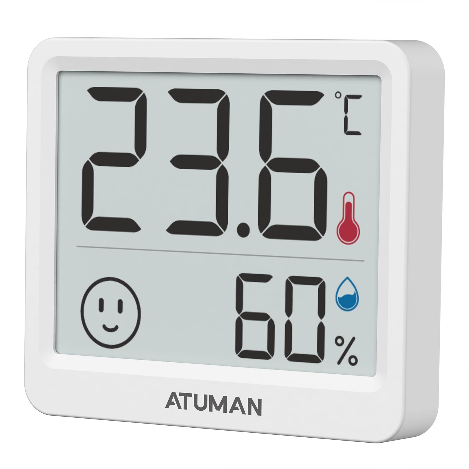 ATuMan Mini Digital Hygrometer Indoor Thermometer with Temperature and 2.5in