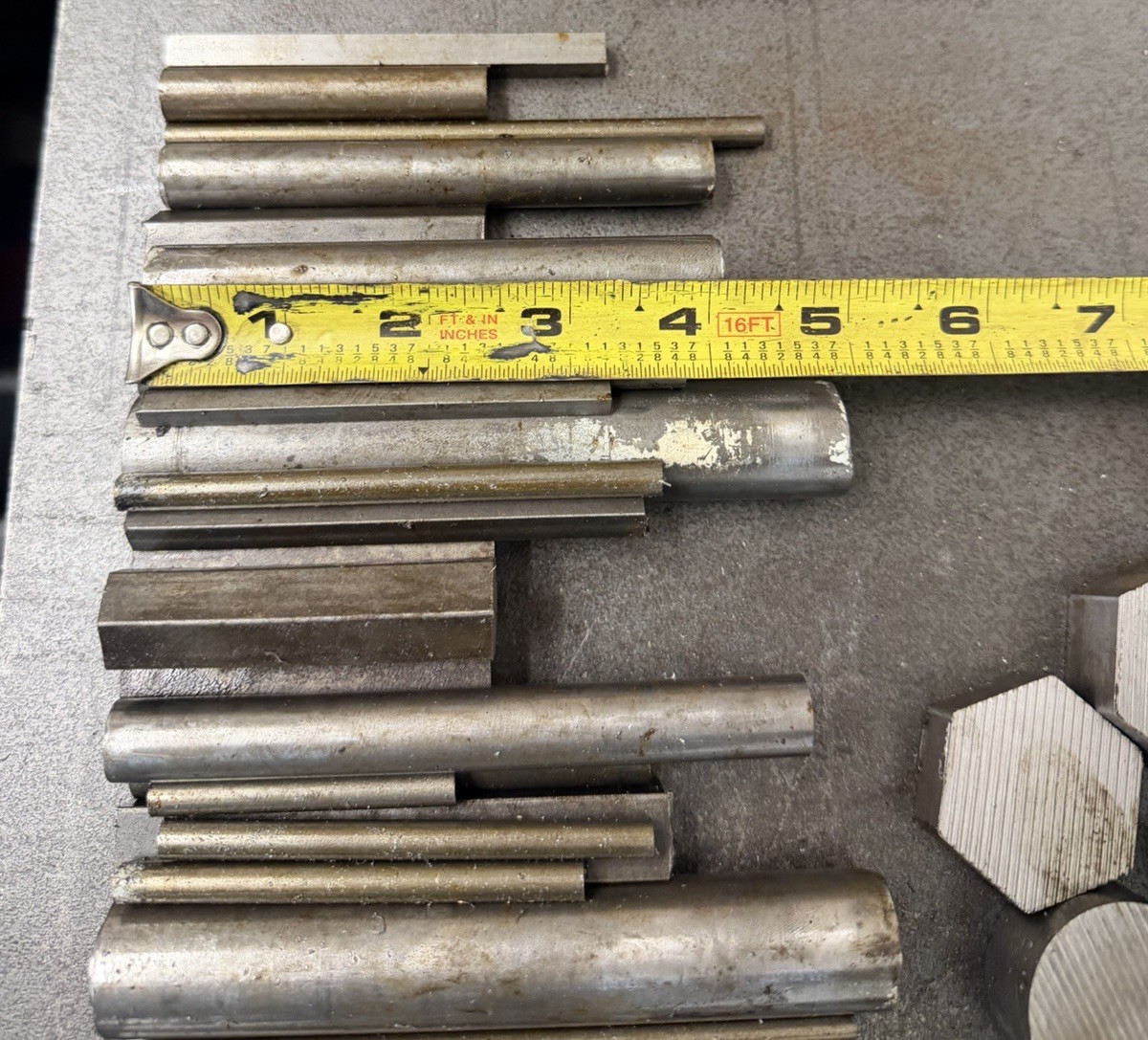 12L14 Steel Short Bar Lot – Round,Hex,Square – 102 PCS – 26.45 LBS – CNC Machine