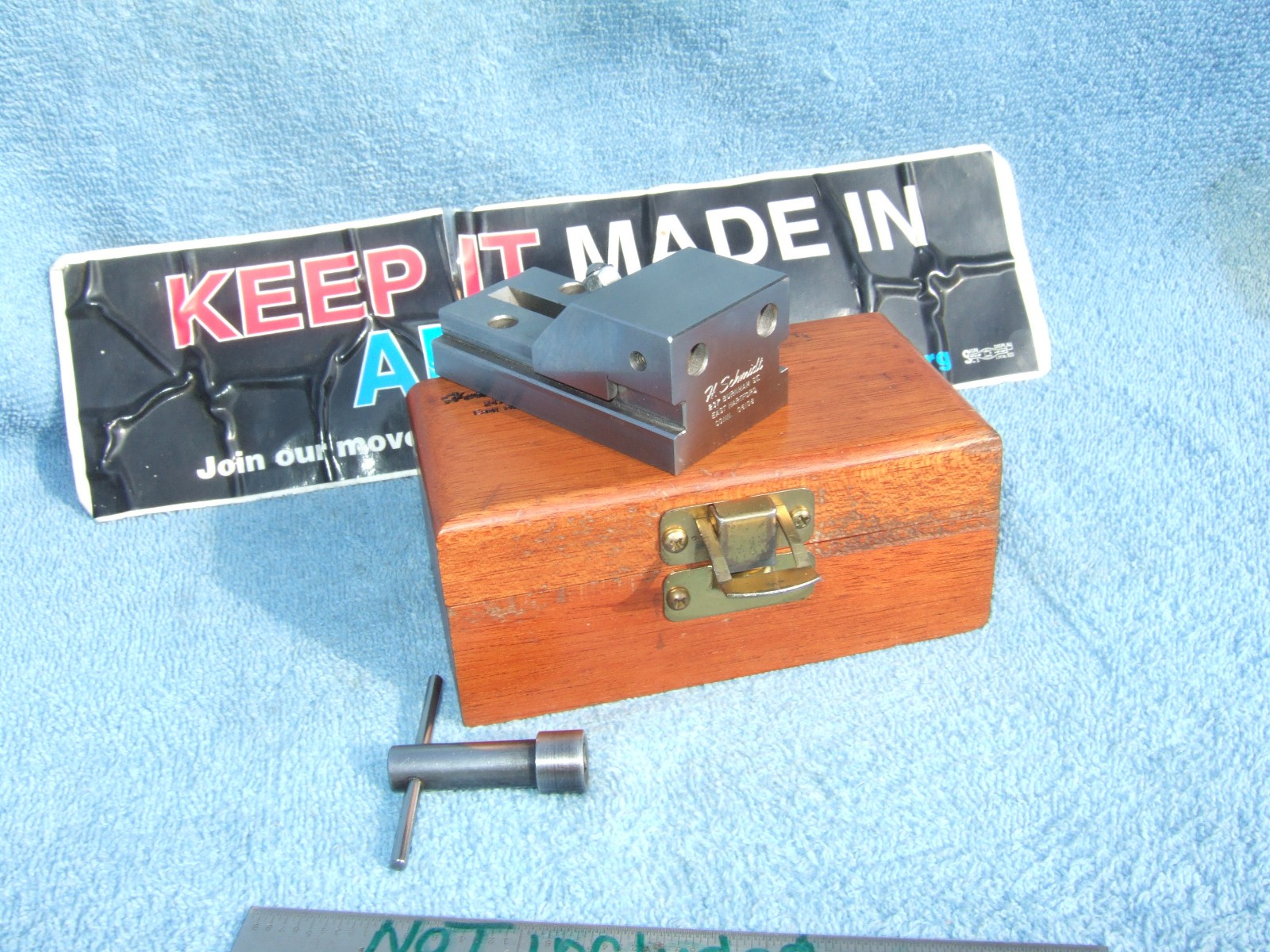 HERMANN SCHMIDT USED 2b GRIND VISE V0-1-1/2a TOOLMAKER MACHINIST CASEw/WRENCH