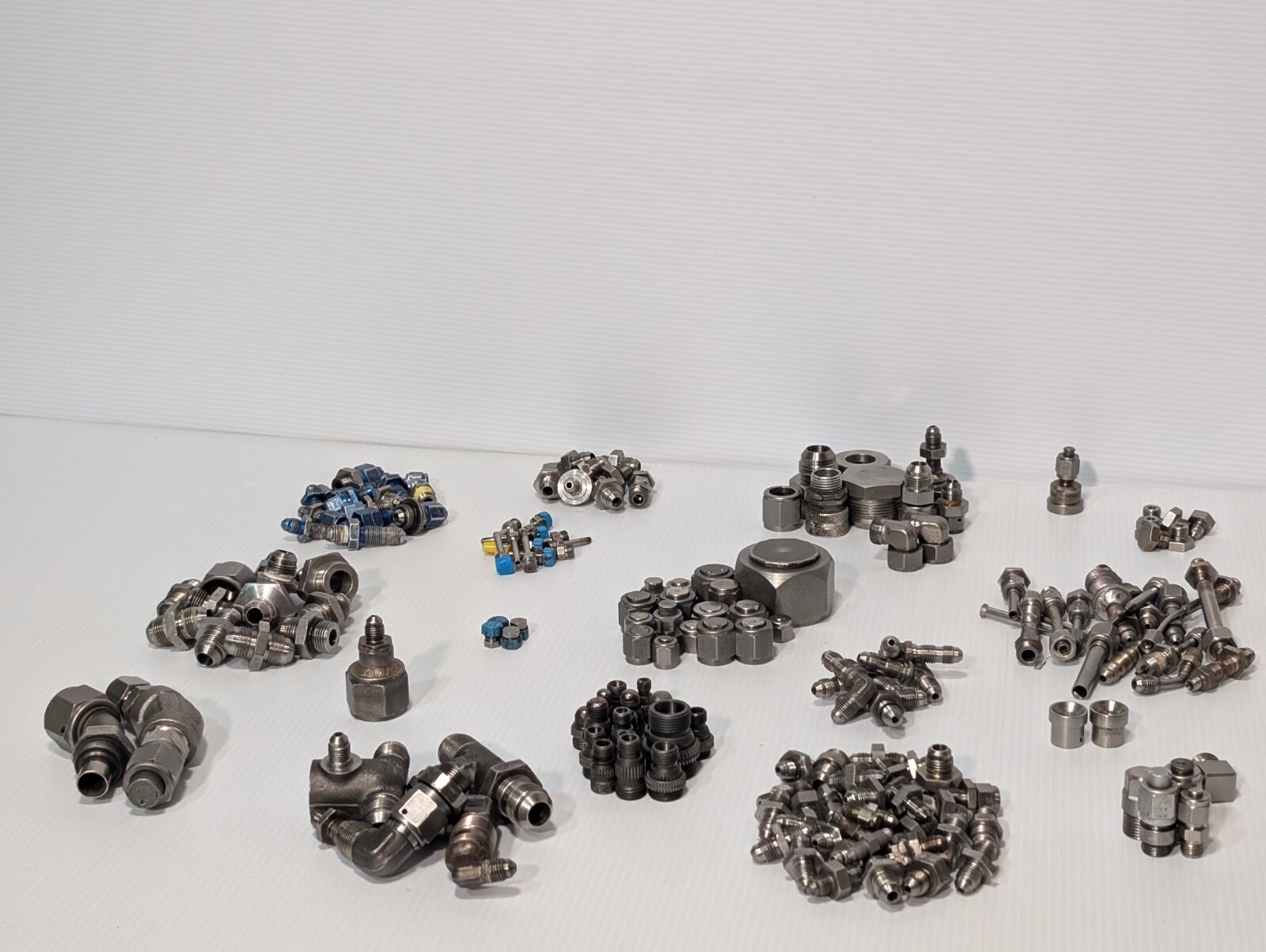 Mixed Lot of Steel Hose Fittings, Swivel Elbows, Universal, Flared Tube & more