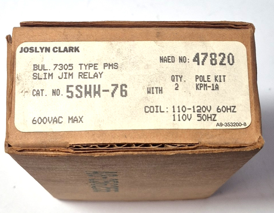 Joslyn Clark 5SWW-76 BUL. 7305 TYPE PMS Slim Jim Relay *NEW*