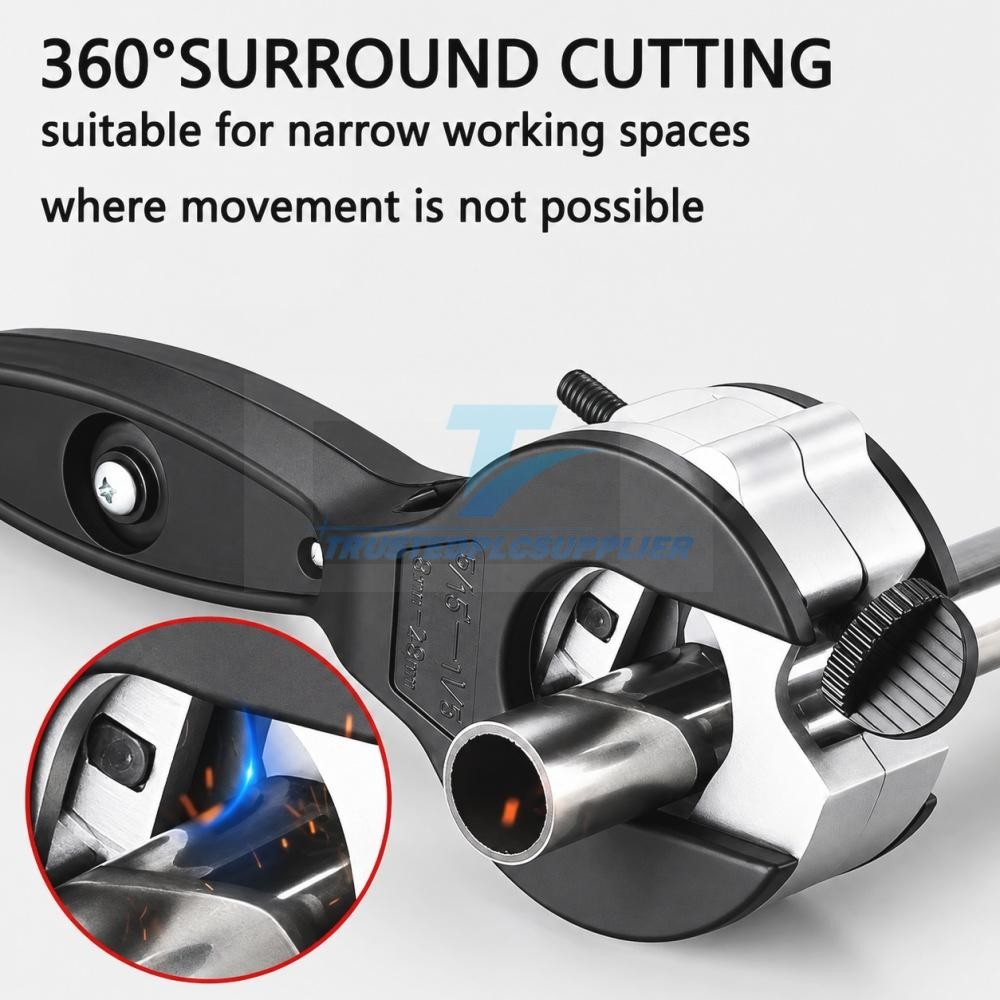 Heavy Duty Ratchet Pipe Cutter Tool for Cutting PVC PPR PE Copper Steel Metal