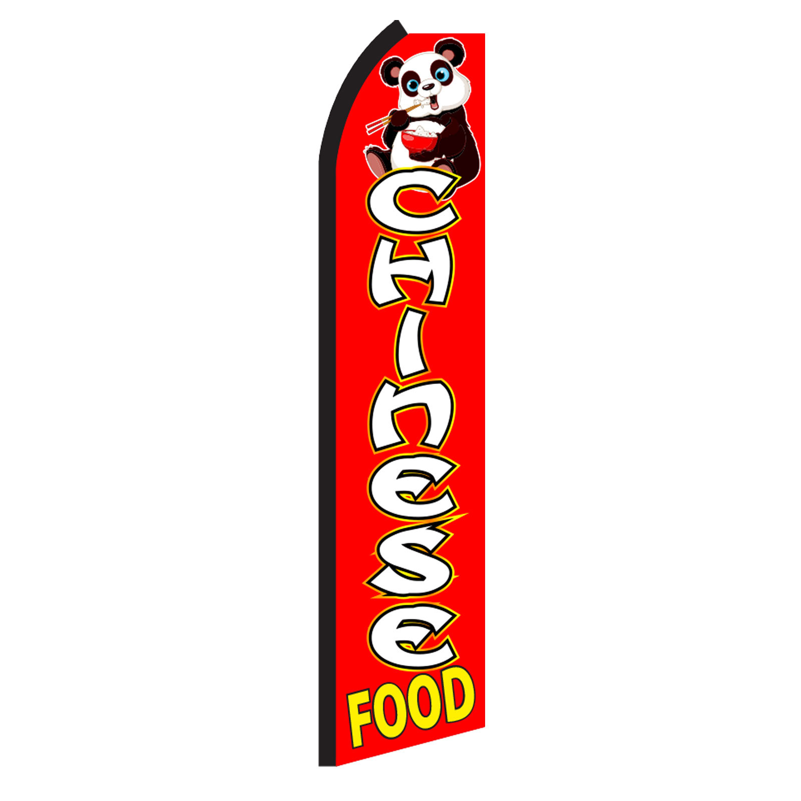 CHINESE FOOD PANDA Advertising Flutter Feather Sign Swooper Banner Flag Only