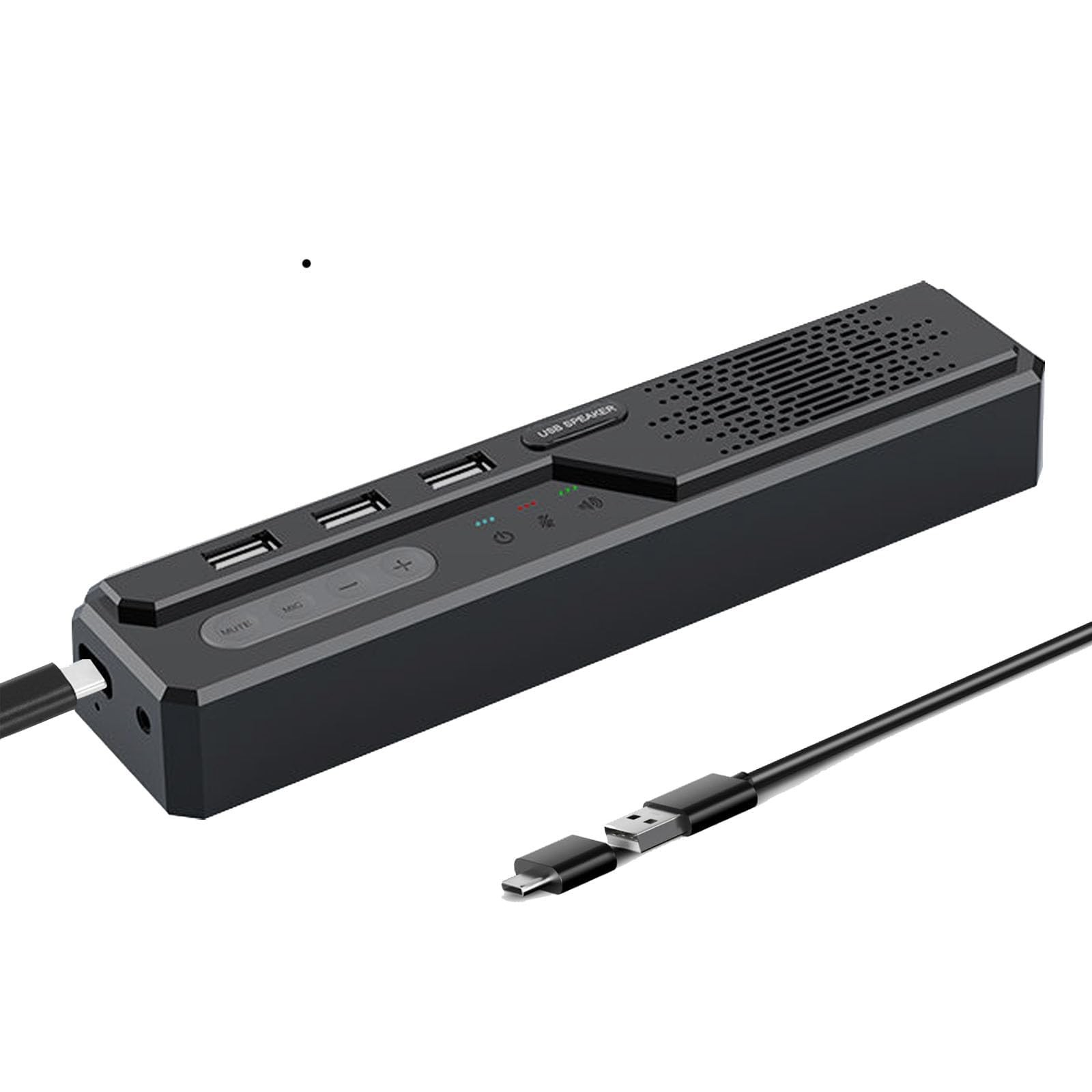 3 in 1 USB Computer Speakers with Microphone, Wired Desktop Sound Bar for PC …