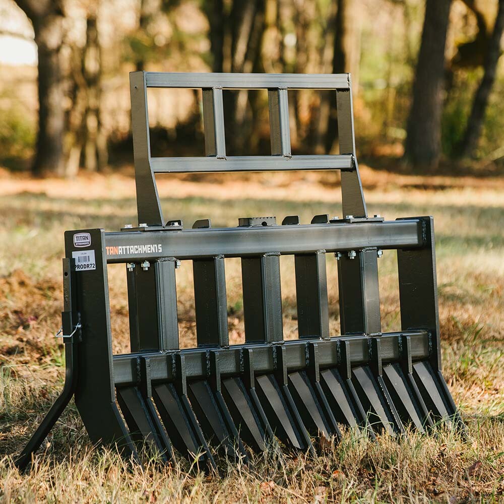 Titan Attachments Pro Series 84″ Root Rake Attachment, Universal SSQA, 100HP