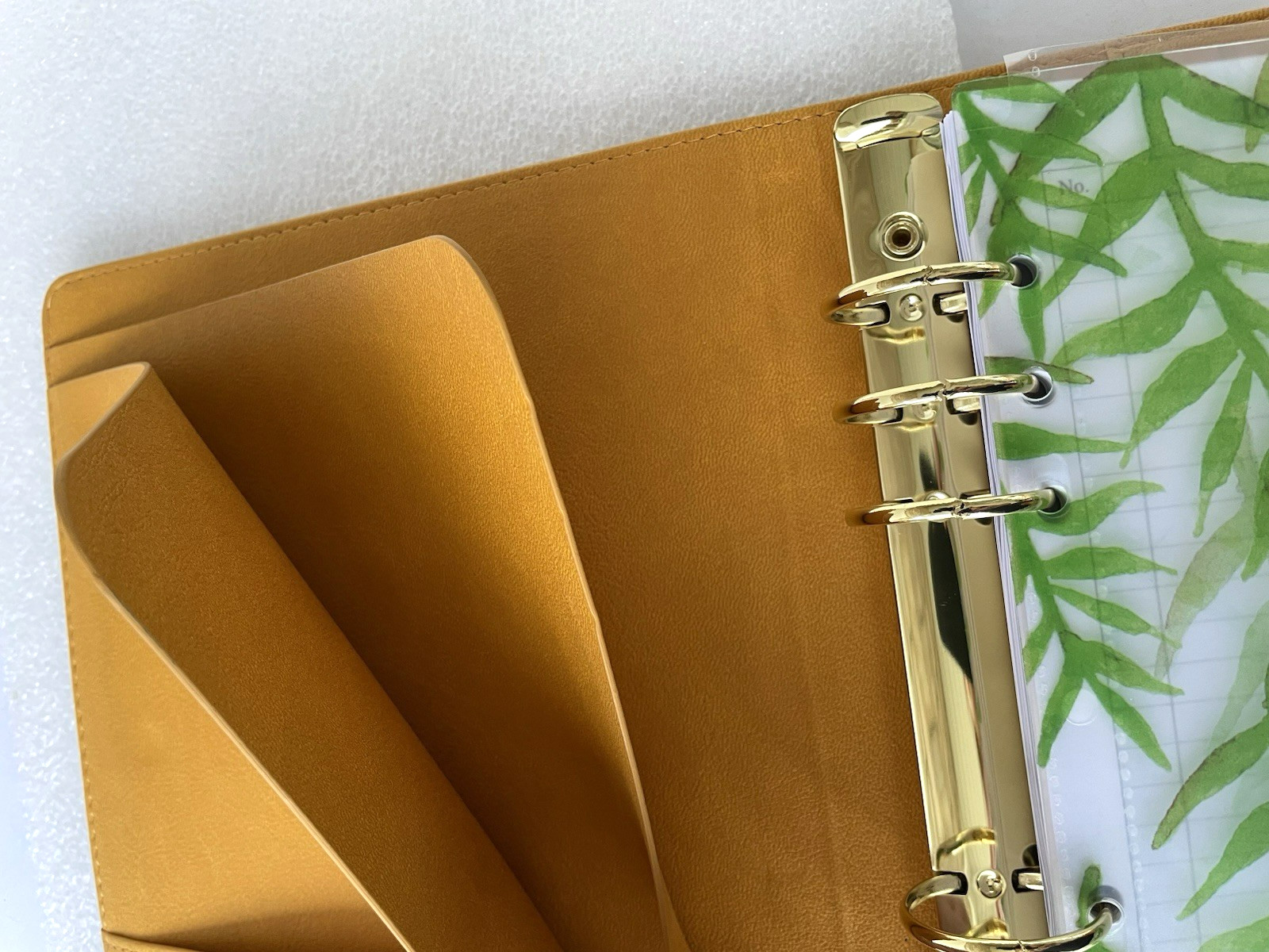 Erin Condren ~ Yellow Faux Leather Planner Binder 6-Ring – 1.25″ ~Snap ~ Perfect