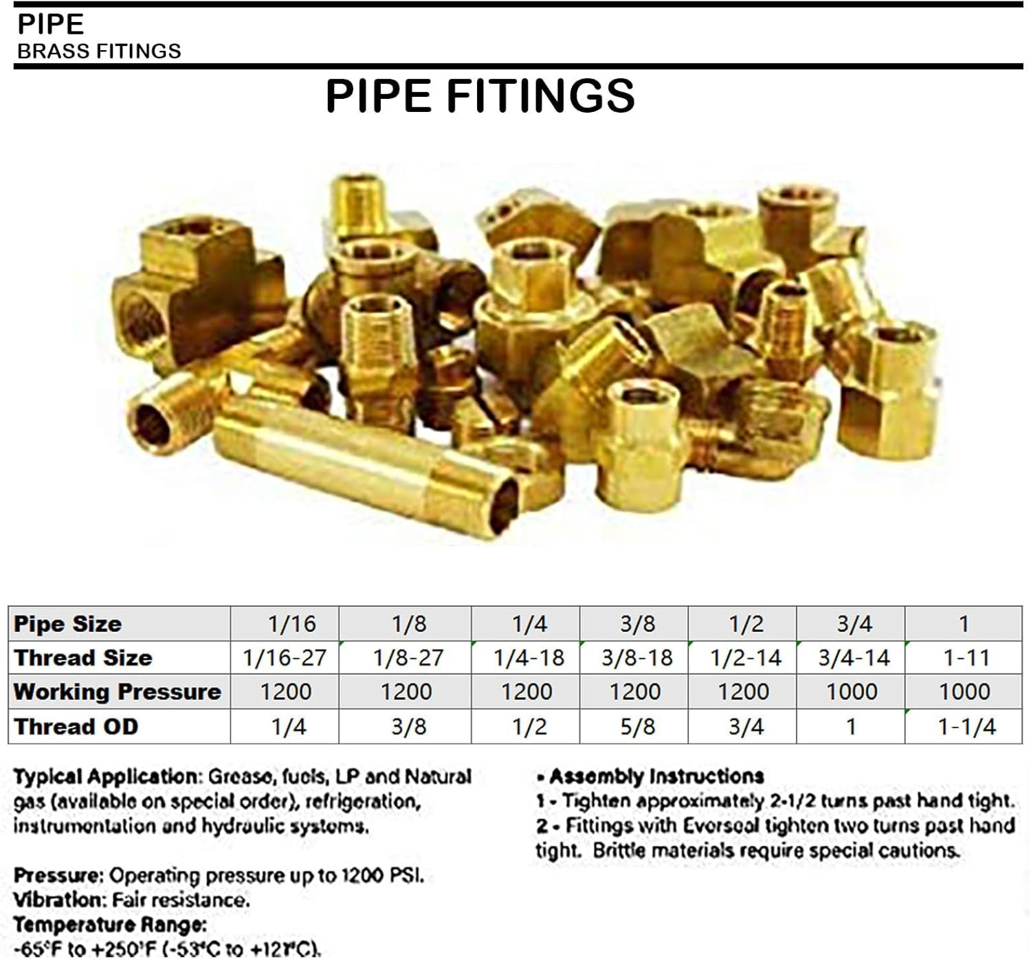 Brass Pipe Fittings 3/4″ Male to 3/4″ Female NPT Reducer Adapters, 3/4″ Female t