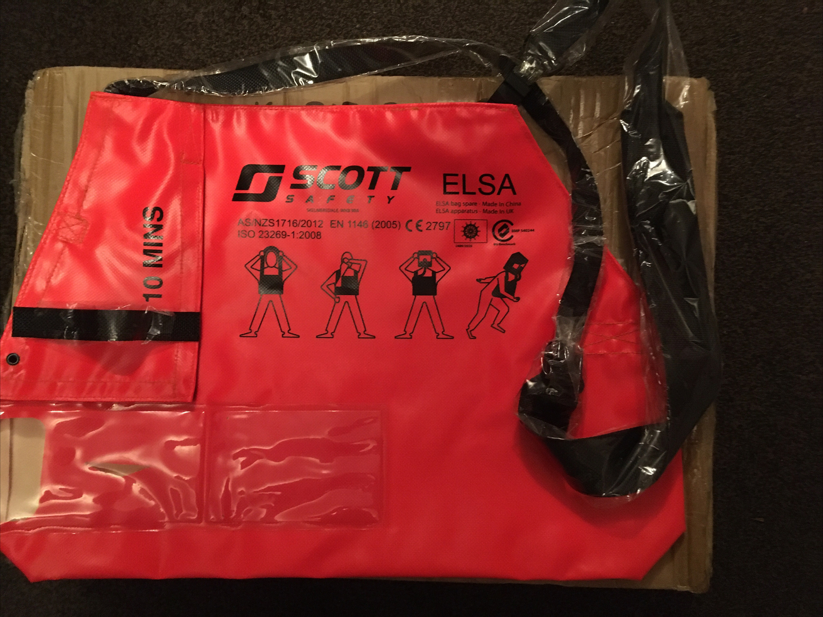 3M Scott Safety SPARE 10Min Cylinder Bag ELSA 2000 Evacuation Escape Rescue SCBA