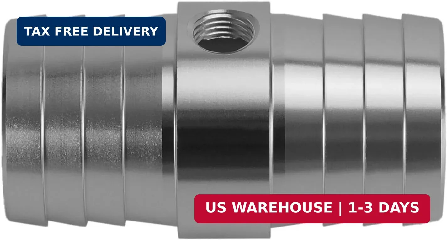 1-1/4″ Radiator Coolant Hose Barb Coupler Adapter with 1/8″ NPT Steam Port for L