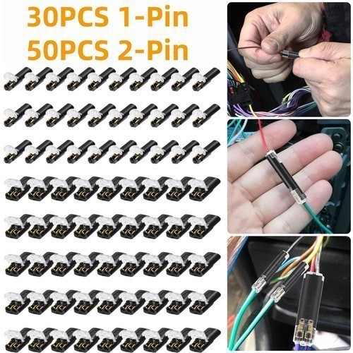 🎁80PCS Plug-In Quick Wire Connectors, Reusable Clamp Terminal Blocks for Cables
