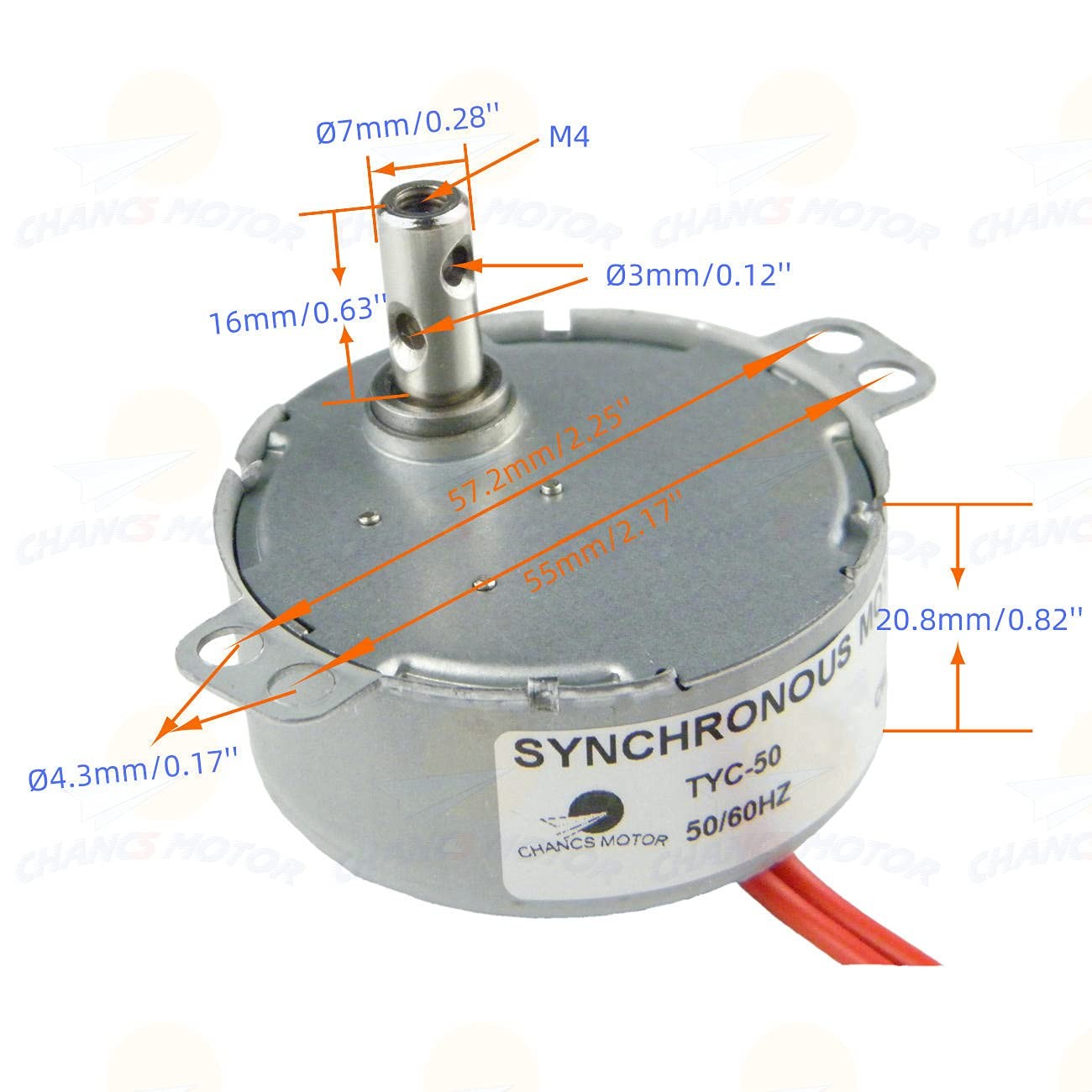 CHANCS TYC-50 Synchronous Motor Cup Turners for Tumblers 110V AC 15-18RPM CW/…