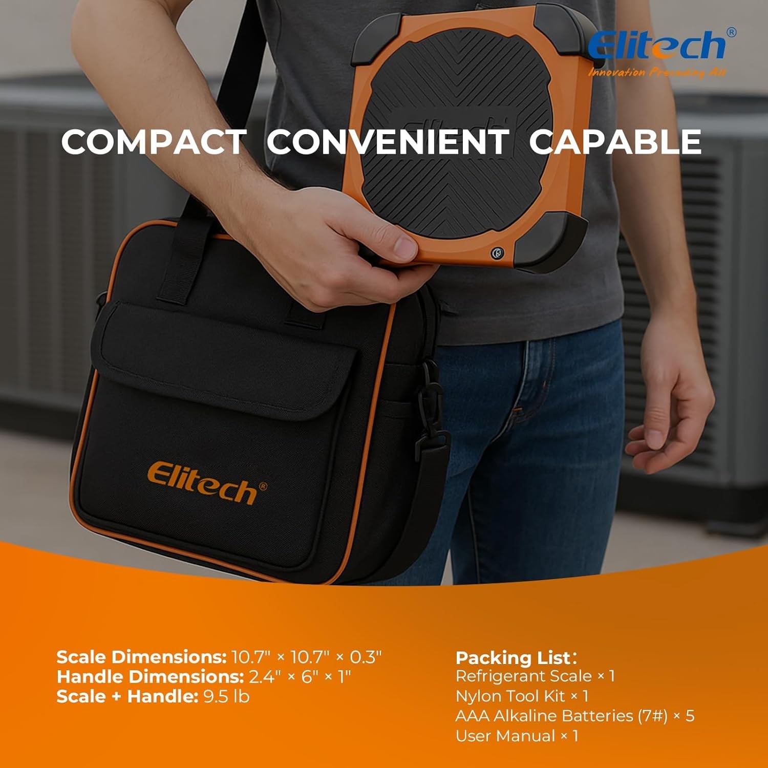 Elitech 330LBS/150KG Electronic Refrigerant AC Charging Weight Scale LMC-210A